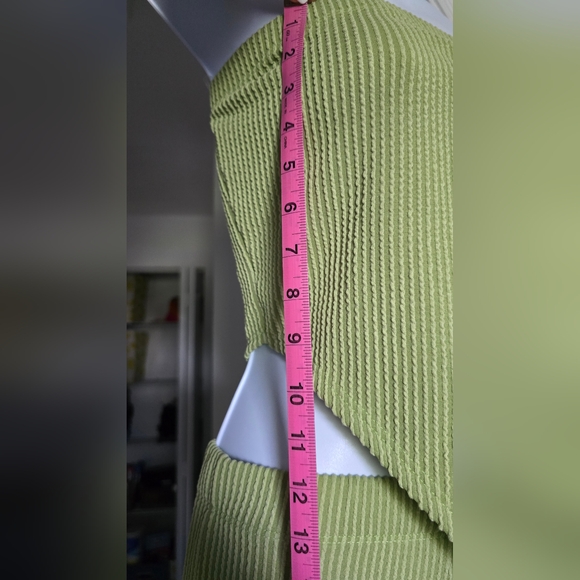 Two piece, ribbed strapless pant set - Picture 7 of 9